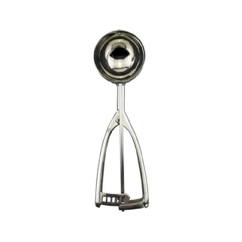 CAC China SICD-10S 3.2 Oz Squeeze Disher Ambidextrous Stainless Steel