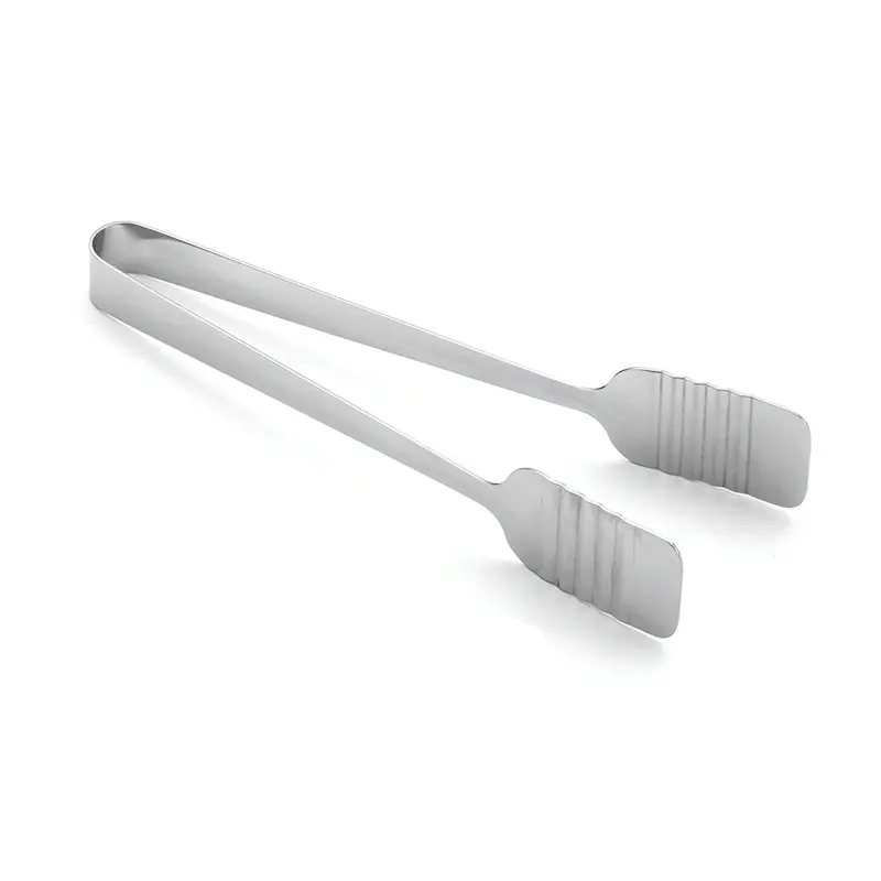 Tablecraft 4407 9-1/2 Inch Dishwasher Safe Flat Stainless Steel Serving Tongs