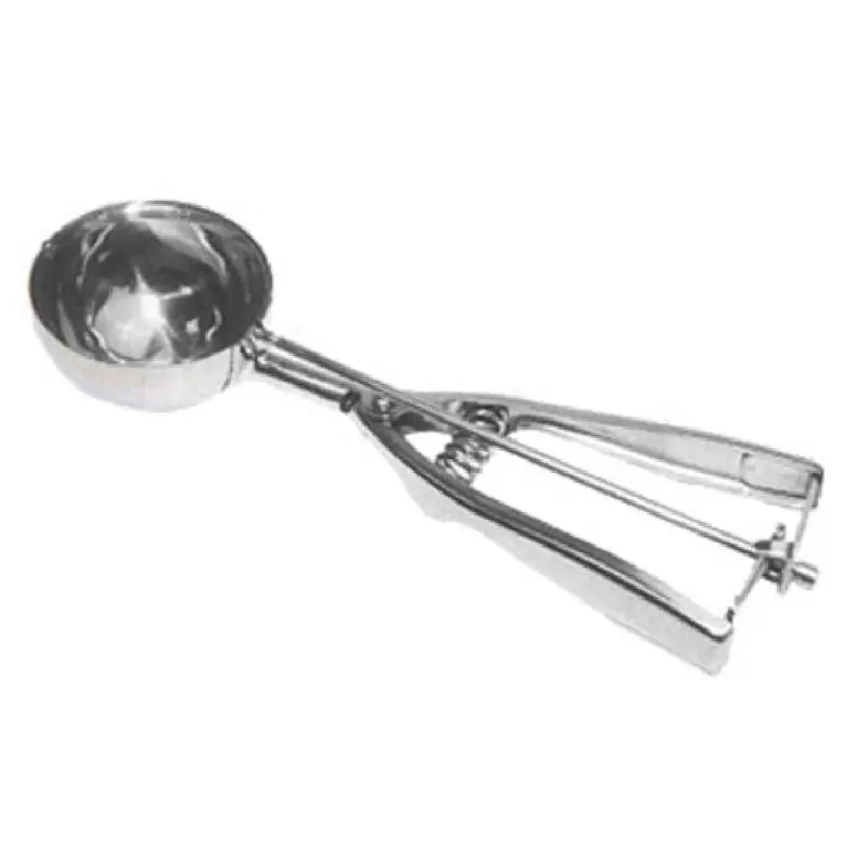 Winco ISS-10 3-3/4 Oz. Round Disher Stainless Steel with Ergonomic Handle