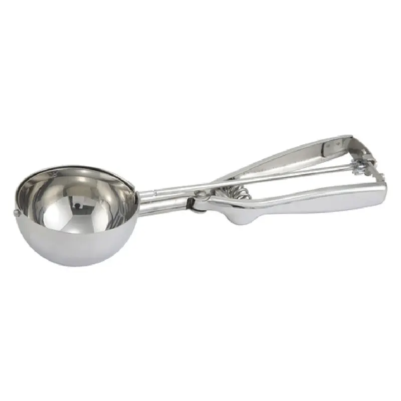 Winco ISS-12 3-1/4 Oz Round Disher Portioner Squeeze Handle Stainless Steel