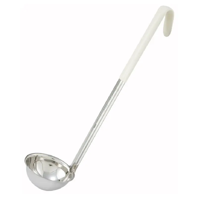 Winco LDC-3 3 Oz Color-Coded Ladle One-Piece Stainless Steel Ivory