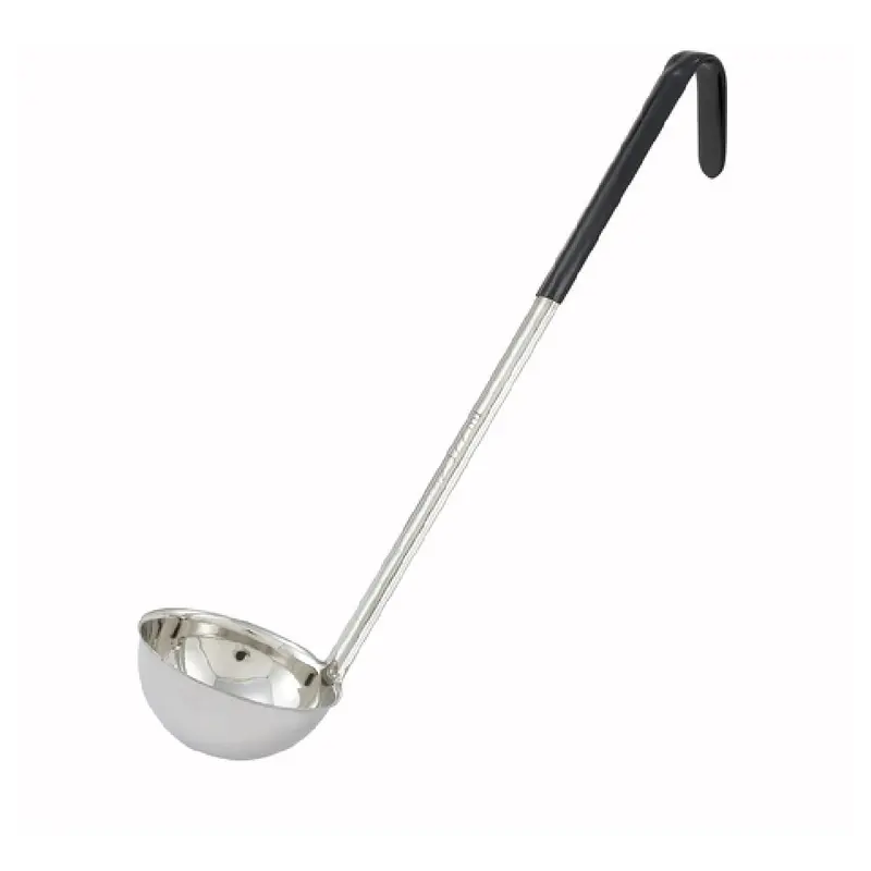Winco LDC-6 6 Oz Ladle One-Piece Stainless Steel Black with Color-Coded Handle