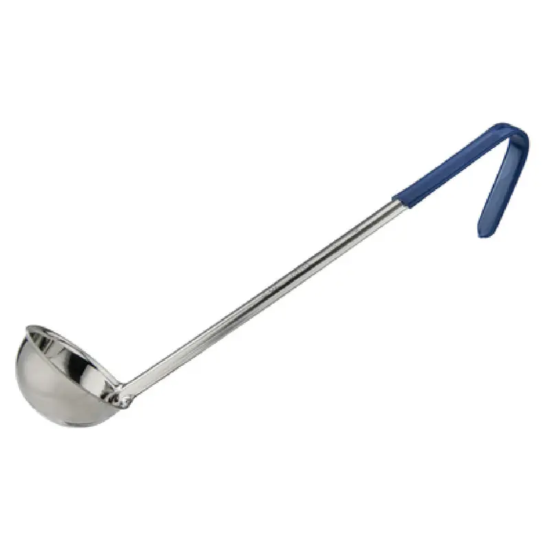 Winco LDCN-2 2 Oz Ladle One-piece with Blue Stainless Steel Construction