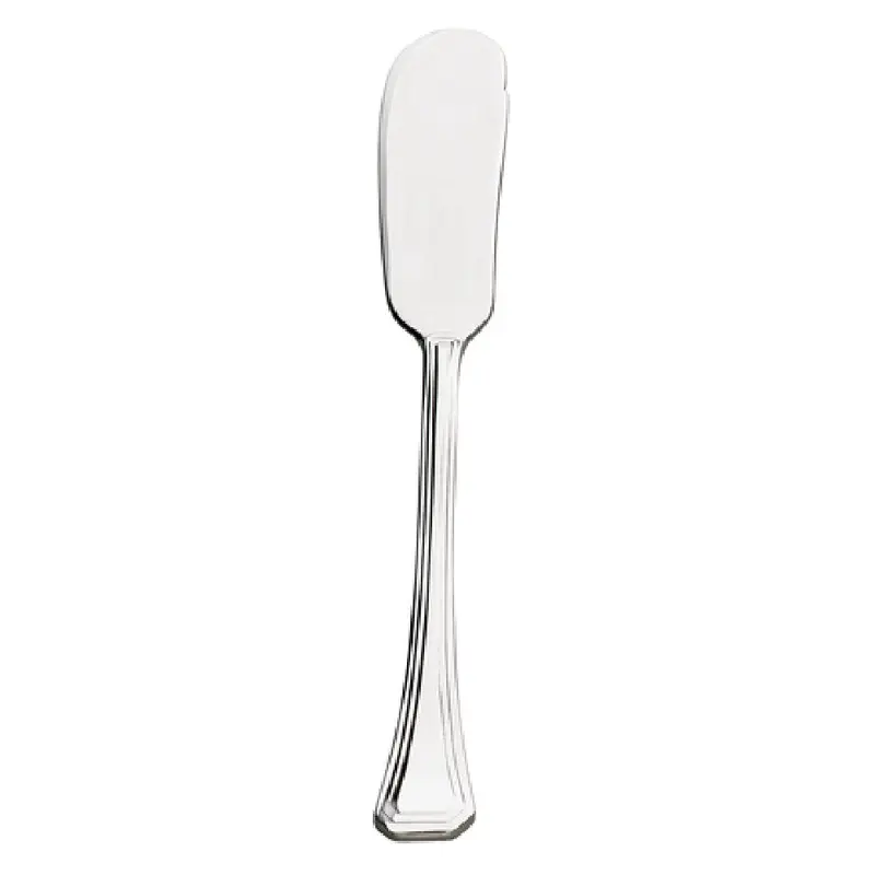 Browne Foodservice 502022 6-2/5 Inch Bent Knife Butter Spreader 18/0 Stainless Steel Mirror Finish