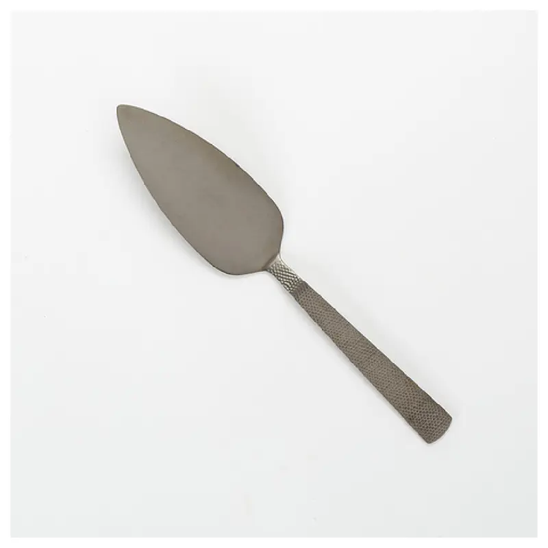 American Metalcraft BLHP10 10 Inch Pie Server Hammered Vintage Black Finish Stainless Steel