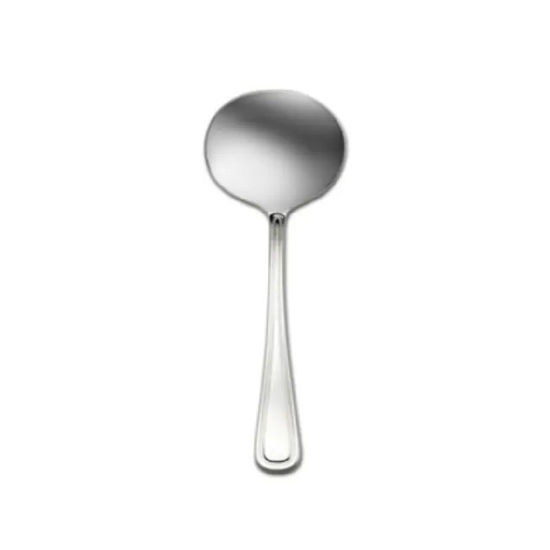 1880 Hospitality V012MGLF 1 Oz Gravy Ladle Silver-Plated Curved Handle