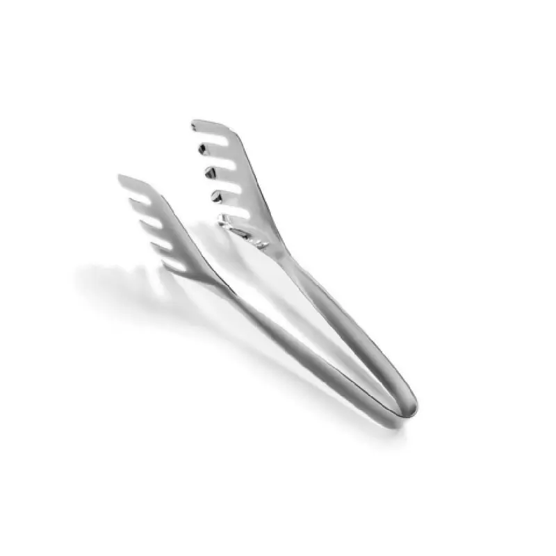 Revol 656949 9-1/2 Inch Large Angled Tongs With Teeth Stainless Steel