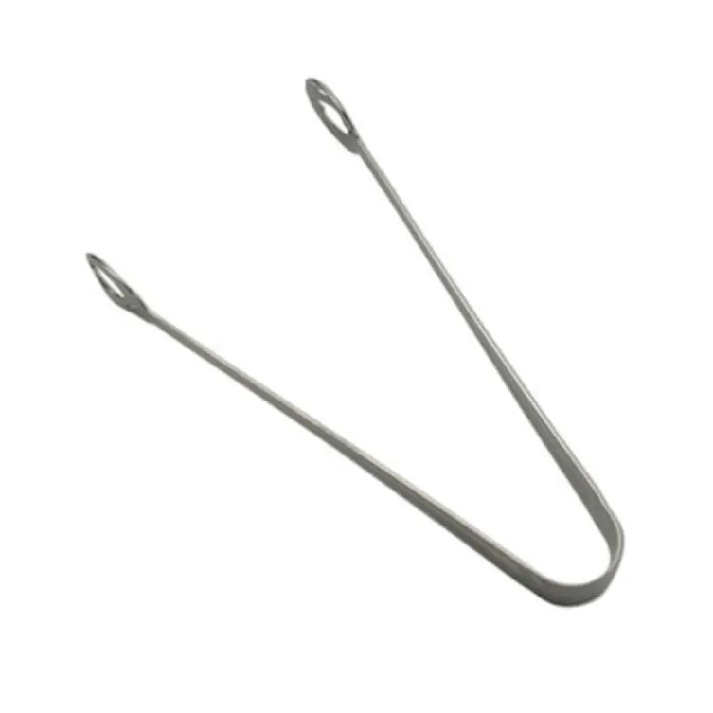 1880 Hospitality T012MTRF 12 Inch Serving Tongs Curved Border Handle Stainless Steel