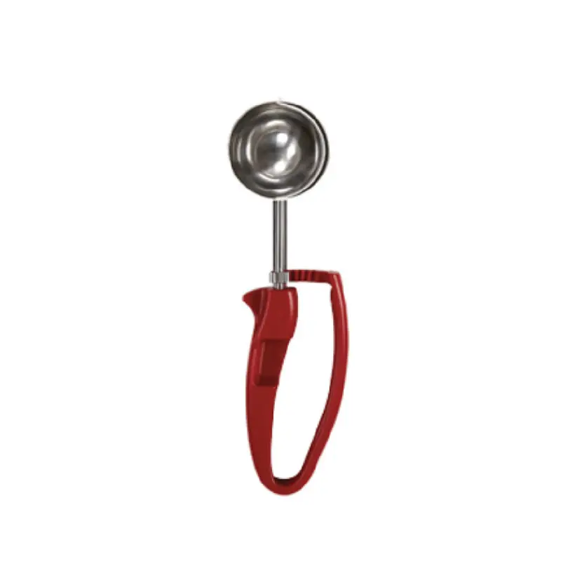 Zeroll 2024 Size 24 Diameter Disher Red Handle Stainless Steel Manual Use