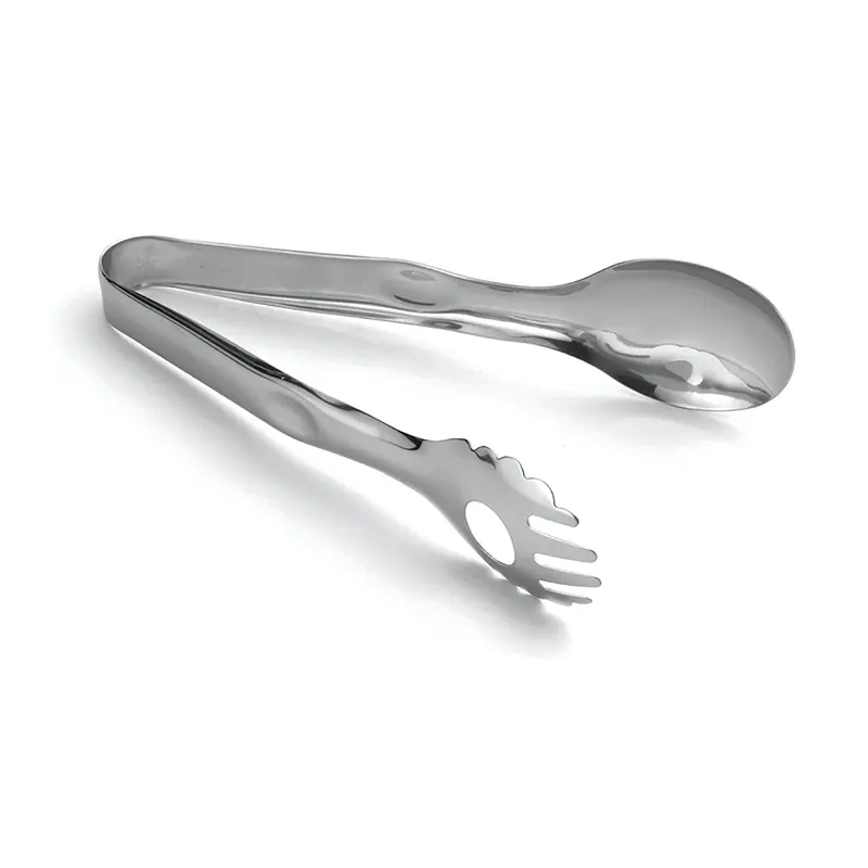 Tablecraft 4402 8-3/4 Inch Dishwasher Safe Serving Tongs Stainless Steel