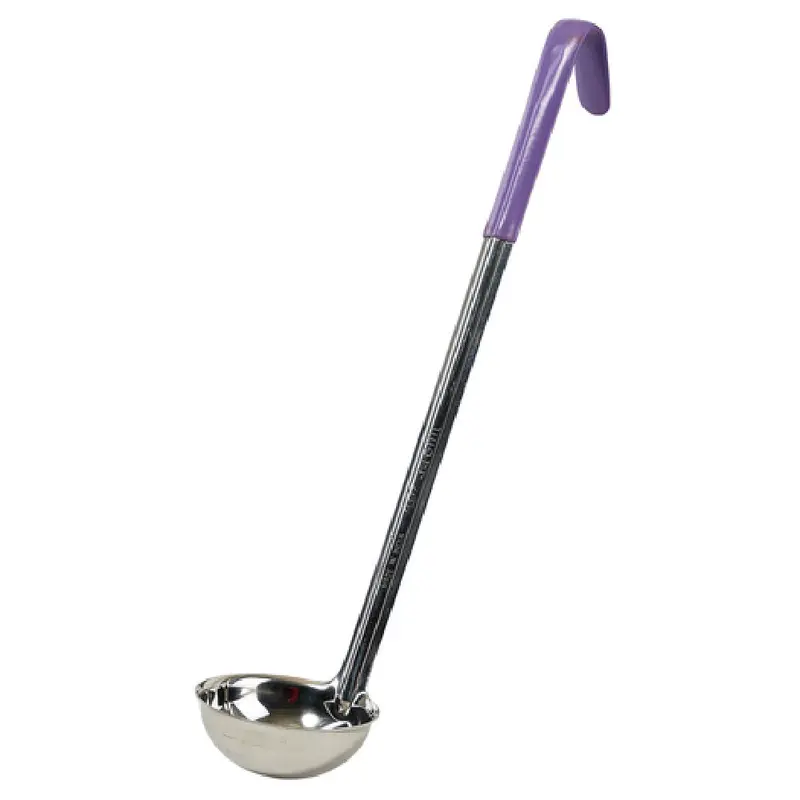 Winco LDC-4P 4 Oz. Color-Coded Ladle Allergen Free Purple Stainless Steel