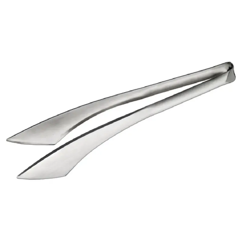 Winco STH-10 10-1/2 Inch Medium Serving Tongs Dishwasher Safe Stainless Steel Satin Finish