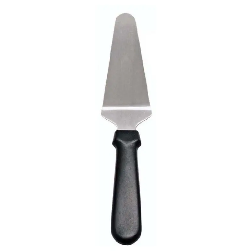 Omcan 80028 4-5/8 Inch Stainless Steel Blade Pie Server Black Plastic Handle
