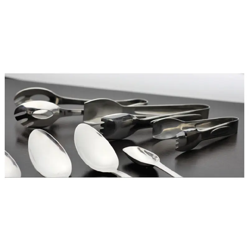 GET Enterprises BSRIM-08 9 Inch Length Salad Tongs One Piece Stainless Steel Mirror Finish