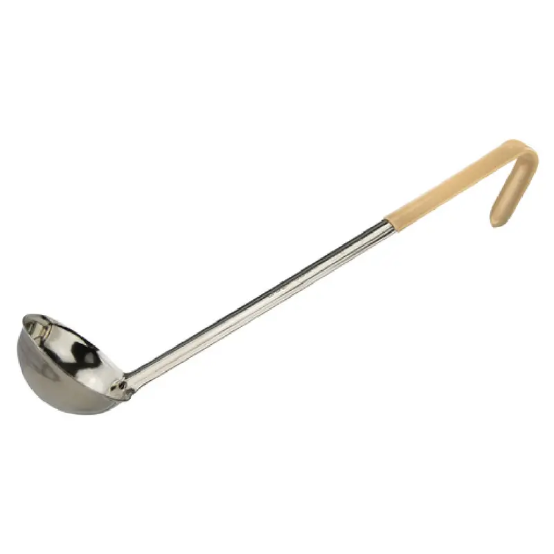 Winco LDCN-3 3 Oz. Ladle One-piece Tan Stainless Steel with Ergonomic Handle
