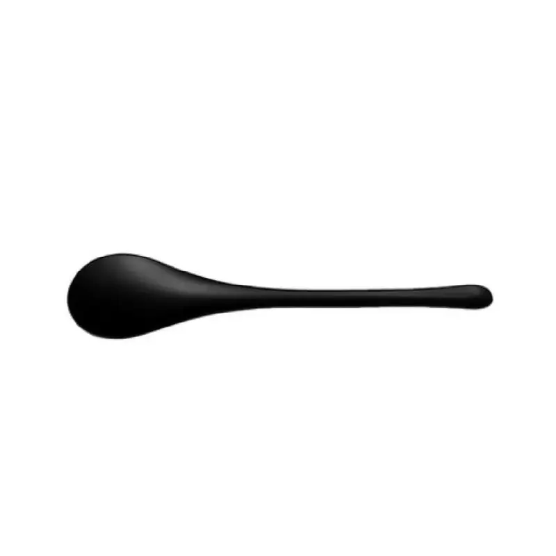 JB Prince RB394 6.96 Inch Eco Spoon Black CPLA Disposable Utensil