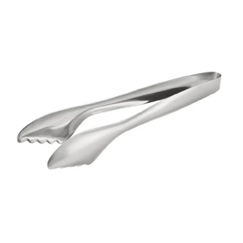 CAC China S3TG-O12 12 Inch Offset Serving Tongs One-piece Stainless Steel Mirror Finish