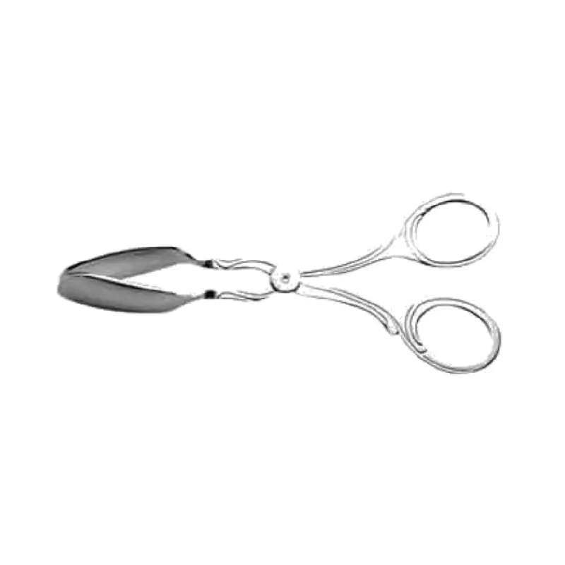 BauscherHepp 13.6051.0000 6-7/8 Inch Pastry Tongs Stainless Steel Silver Plate