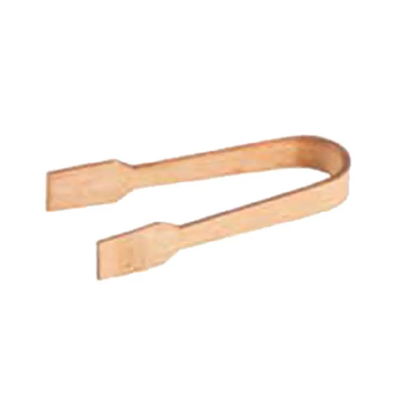 Tablecraft BAMDT35 3-3/8 Inch Small Bamboo Tongs Pack of 12 for Serving