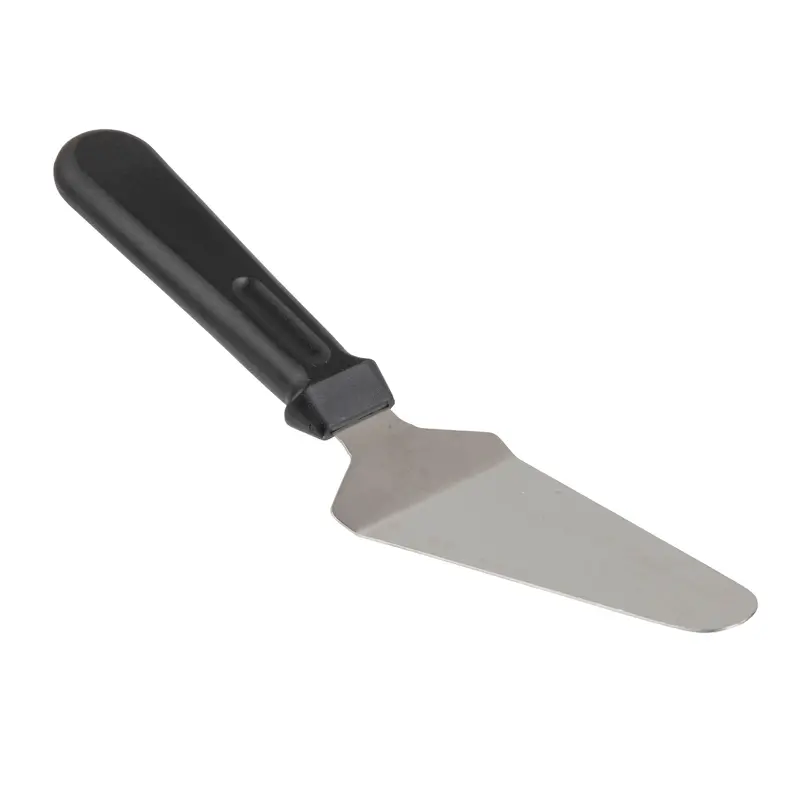 Tablecraft 10928 11 Inch Pie Server Dishwasher Safe Black Plastic Handle Stainless Steel
