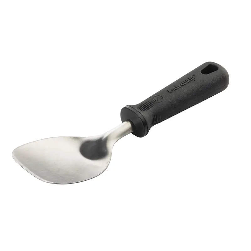 Tablecraft 12073 2.75 Inch Ice Cream Spade with PerfectGrip Black Finish Stainless Steel