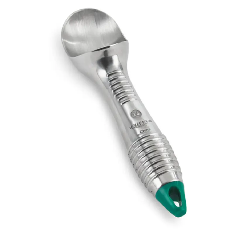 Vollrath 47276 Size 16 (2-1/2 Oz.) Ice Cream Dipper Aluminum Green Handle