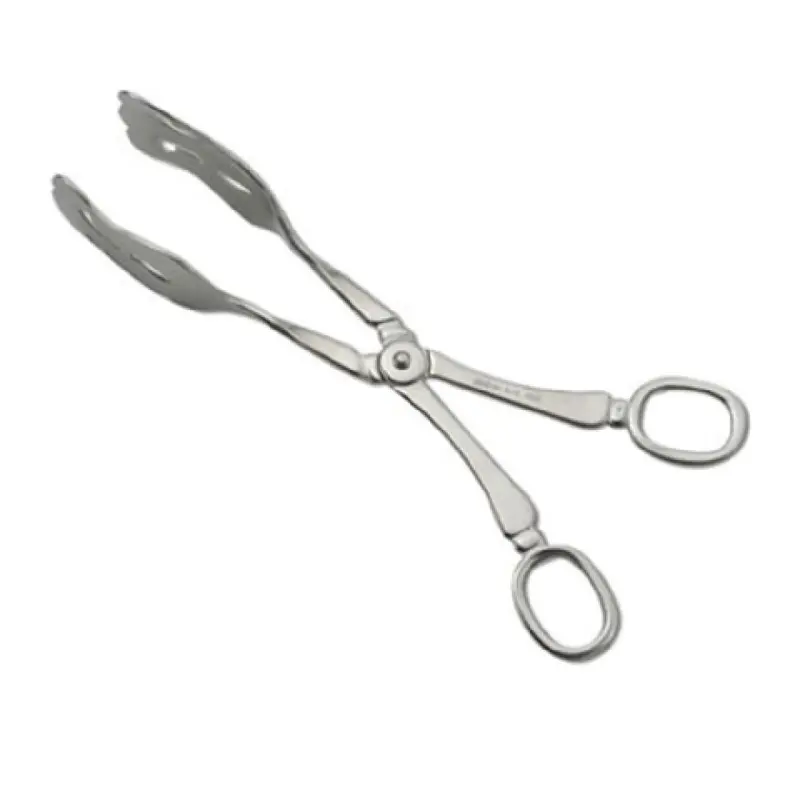 1880 Hospitality V012MTCF 8-1/8 Inch Silver-plated Pastry Tongs Curved Border