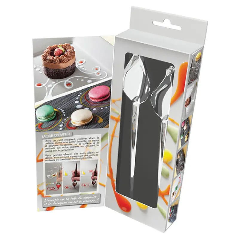 Matfer 116436 9 Inch Large Spoon 7-1/2 Inch Small Spoon Specialty Stainless Steel Set