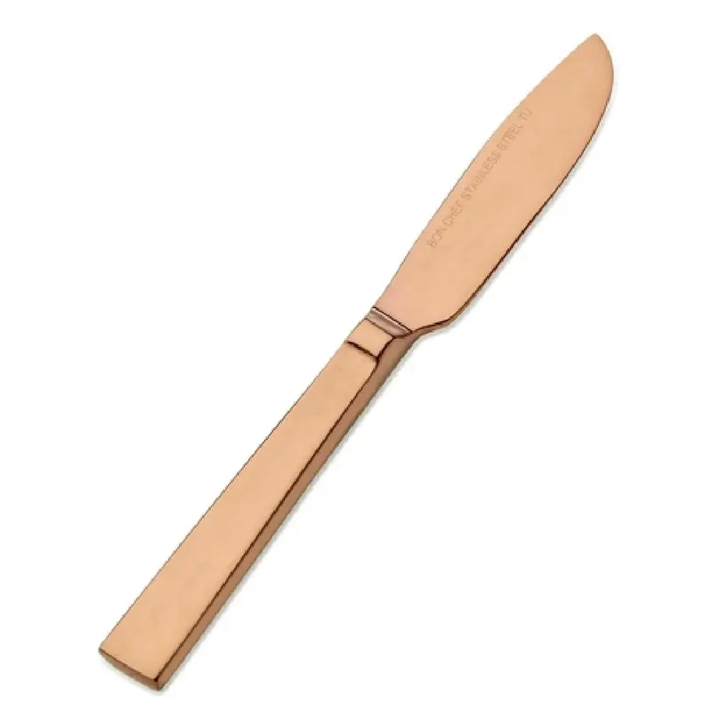 Bon Chef S3713RG 6-7/8 Inch 13/0 Stainless Steel Roman Butter Knife Rose Gold