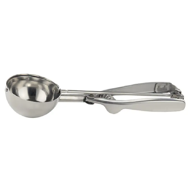 Winco ISS-8 4 Oz Disher Portioner Round 2-3/4 Inch Stainless Steel with Ergonomic Handle