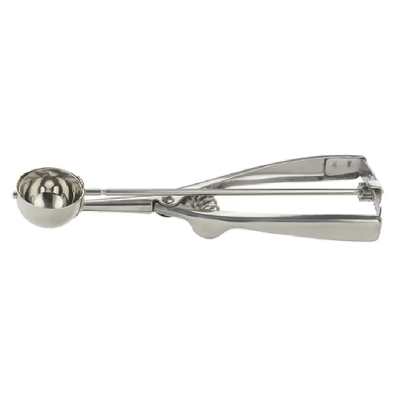 Winco ISS-70 1/2 Oz Disher Round Bowl Stainless Steel with Squeeze Handle
