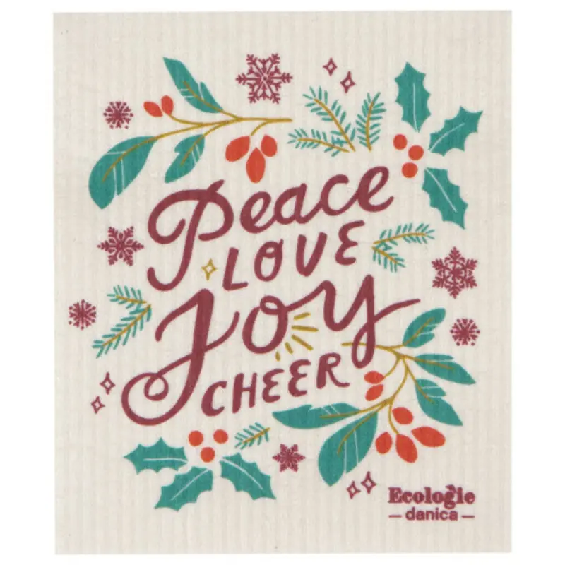 Swedish Dish Cloth - Peace & Joy