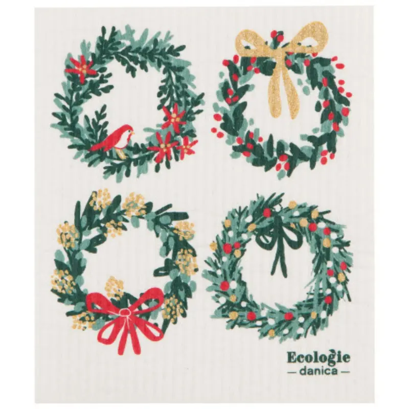 Swedish Dish Cloth - Wreaths