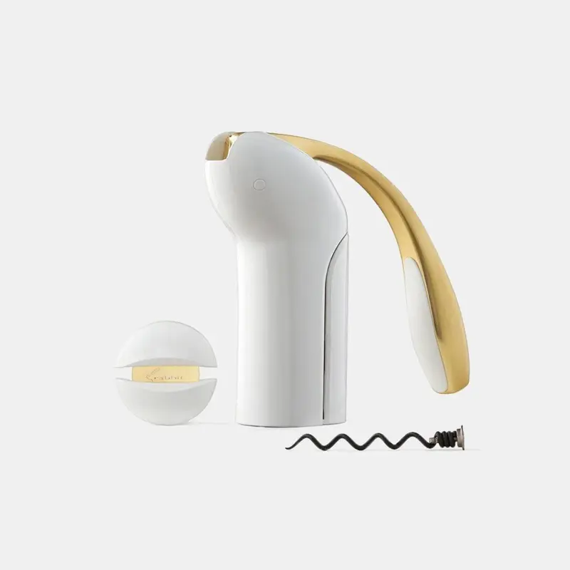 Vertical Corkscrew Set - White