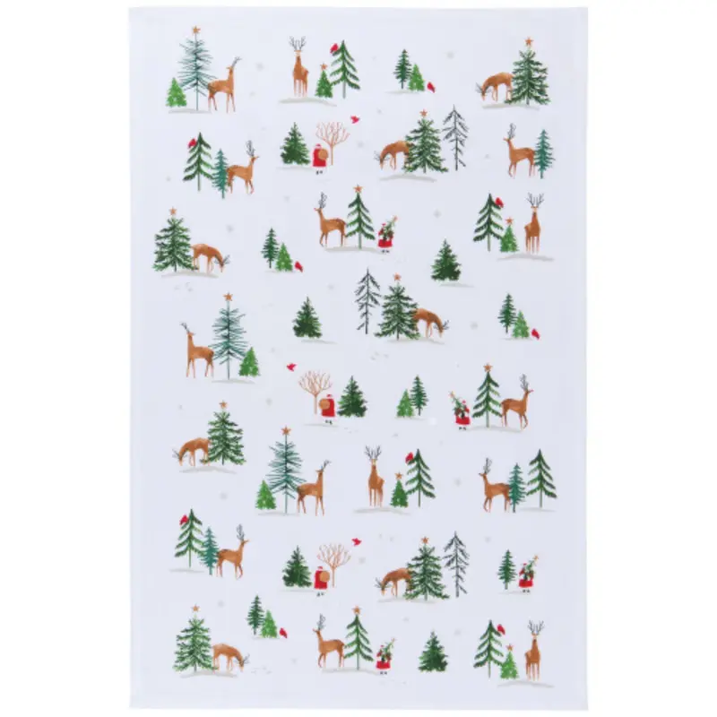 Dishtowel - Santa's Reindeer