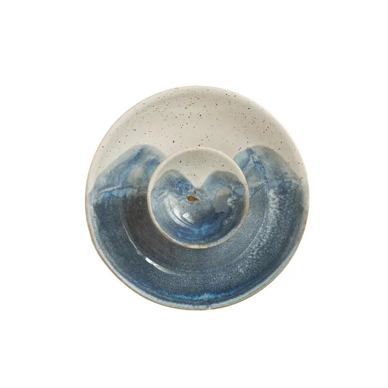 Chip & Dip Platter- Cream/Blue