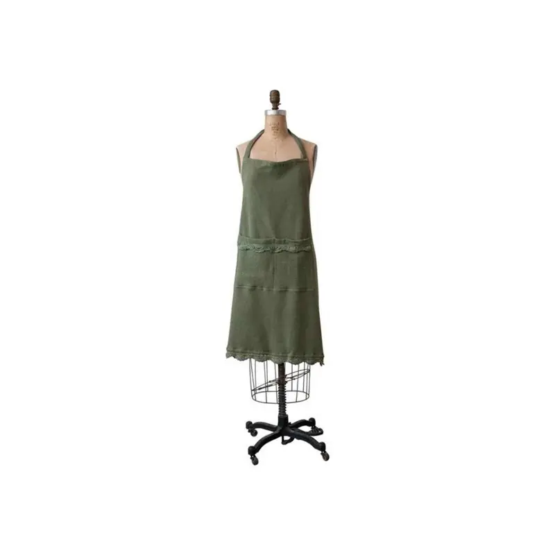 Apron w/Pockets - Olive Green
