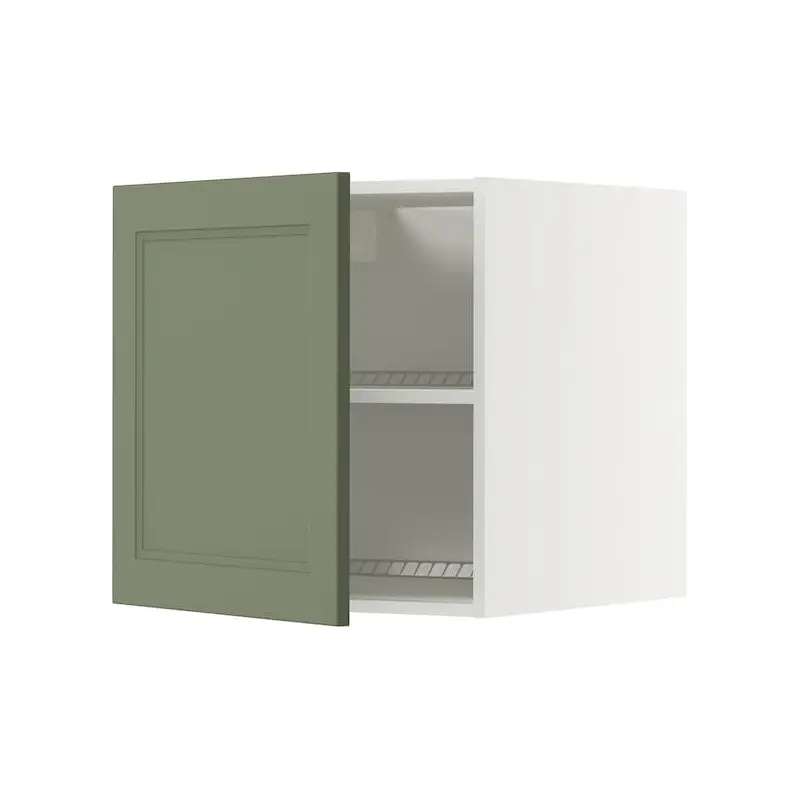 METOD top cabinet for fridge/freezer, white/Axstad grey-green, 60x60 cm