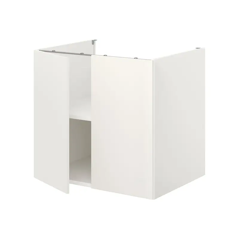 ENHET bc w shlf/doors, white, 80x62x75 cm