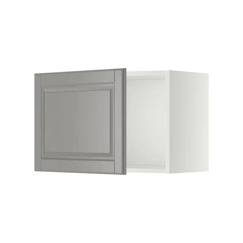 METOD wall cabinet, white/Bodbyn grey, 60x40 cm