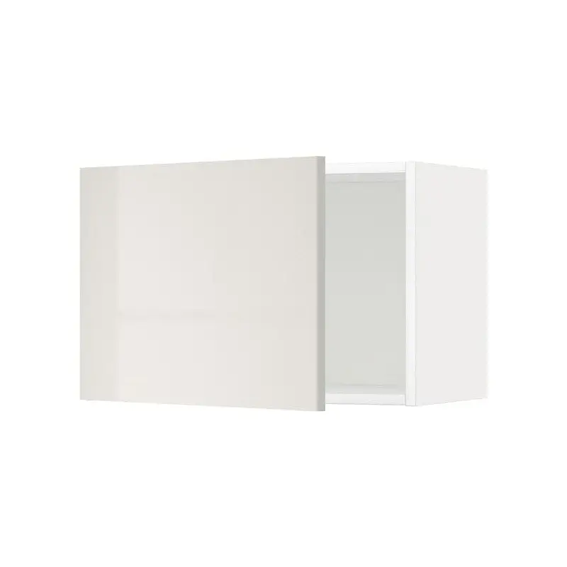 METOD wall cabinet, white/Ringhult light grey, 60.0x40.0x38.8 cm