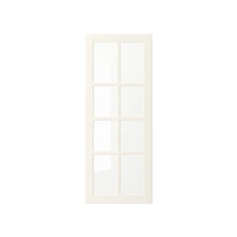 BODBYN glass door, off-white, 40x100 cm
