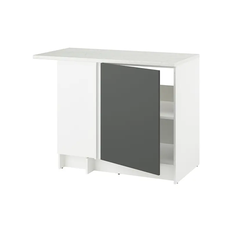 KNOXHULT corner base cabinet, dark grey, 100x91 cm