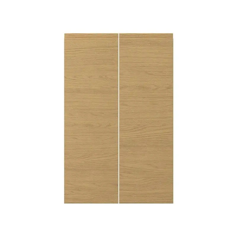 VOXTORP 2-p door f corner base cabinet set, left-hand/oak effect, 25x80 cm