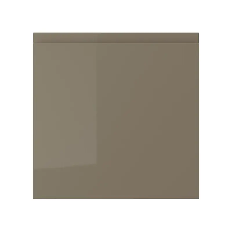 VOXTORP door, high-gloss dark grey-brown, 40x40 cm