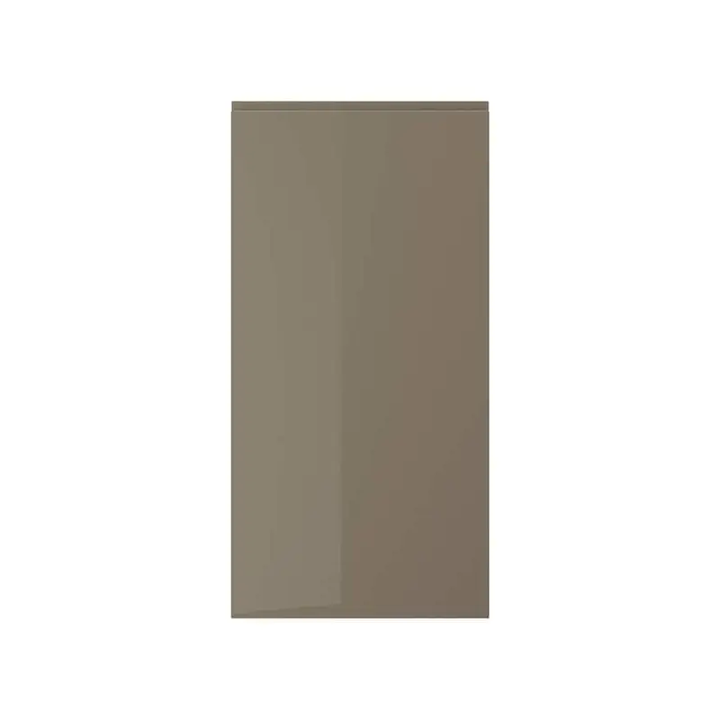 VOXTORP door, high-gloss dark grey-brown, 60x120 cm
