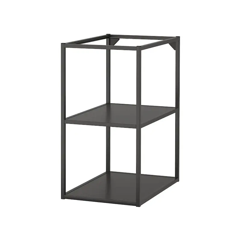 ENHET base fr w shelves, anthracite, 40x60x75 cm