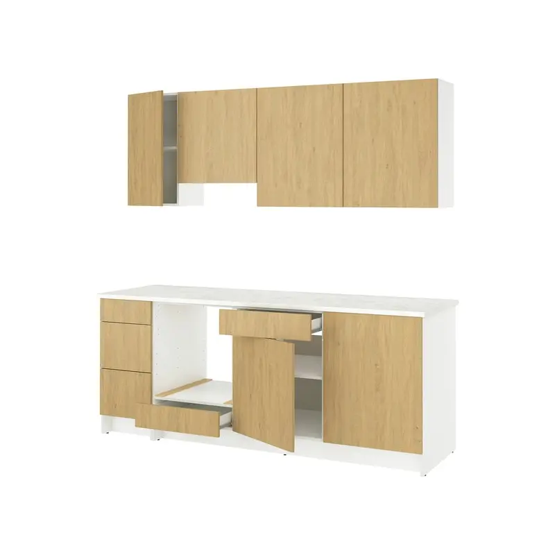 KNOXHULT kitchen, oak effect, 220x61x220 cm