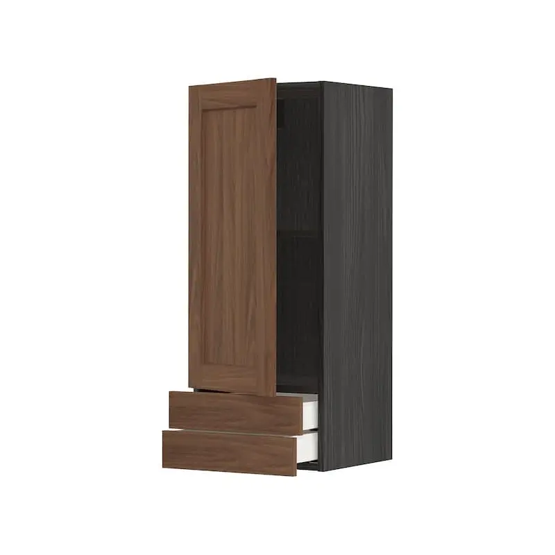 METOD / MAXIMERA wall cabinet with door/2 drawers, Width: 40.0 cmDepth: 38.9 cmHeight: 100.0 cm