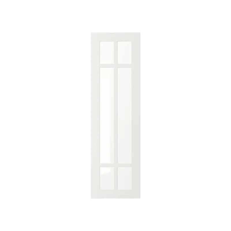 STENSUND glass door, white, 30x99.7 cm